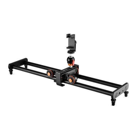 YELANGU L60E 60cm Slide Rail Track + L4 3-Wheel Video Dolly with Phone Clamp & Ballhead by YELANGU