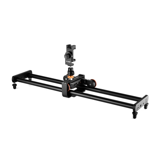 YELANGU L60E 60cm Slide Rail Track + L4 3-Wheel Video Dolly with Phone Clamp & Ballhead by YELANGU