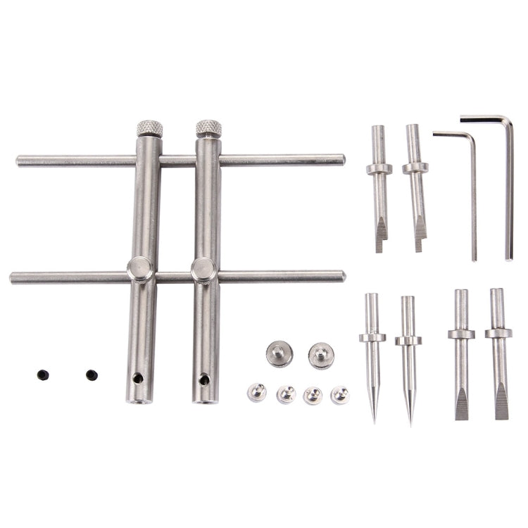 LRT-03 Professional DSLR Camera Lens Stainless Steel Spanner Wrench Open Repair Tool Kit with 3 Pairs of Spare Head by buy2fix