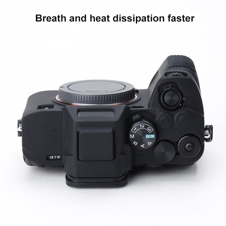 Soft Silicone Protective Case for Sony A7 IV (Black) by buy2fix