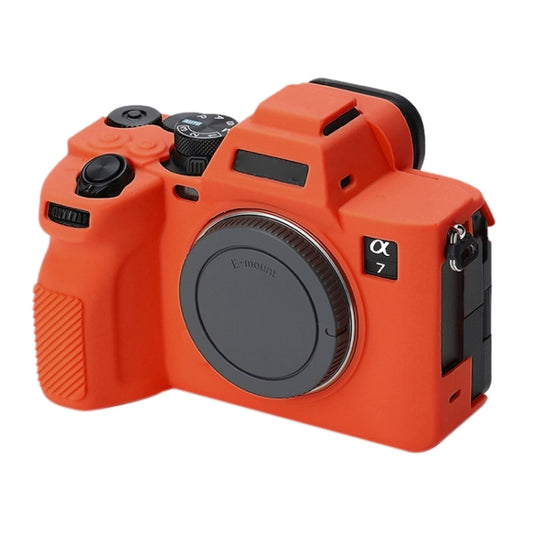 Soft Silicone Protective Case for Sony A7 IV (Orange) by buy2fix