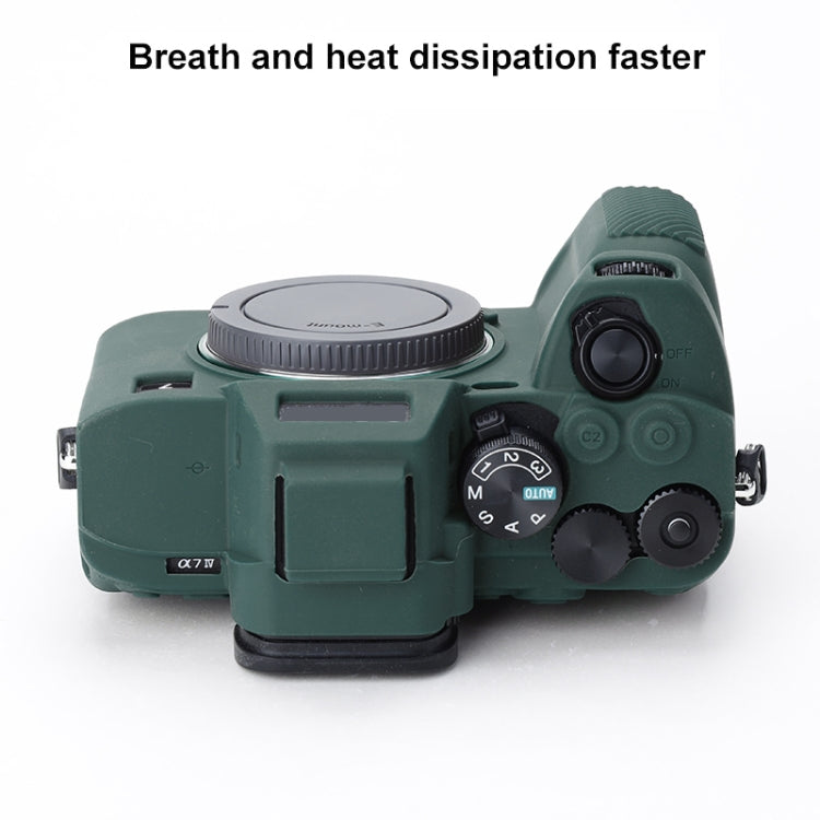 Soft Silicone Protective Case for Sony A7 IV (Green) by buy2fix