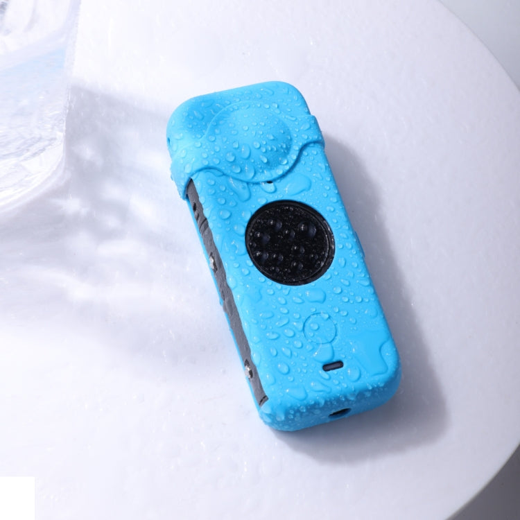 Full Body Dust-proof Silicone Case with Lens Cover for Insta360 ONE X2(Blue) by buy2fix