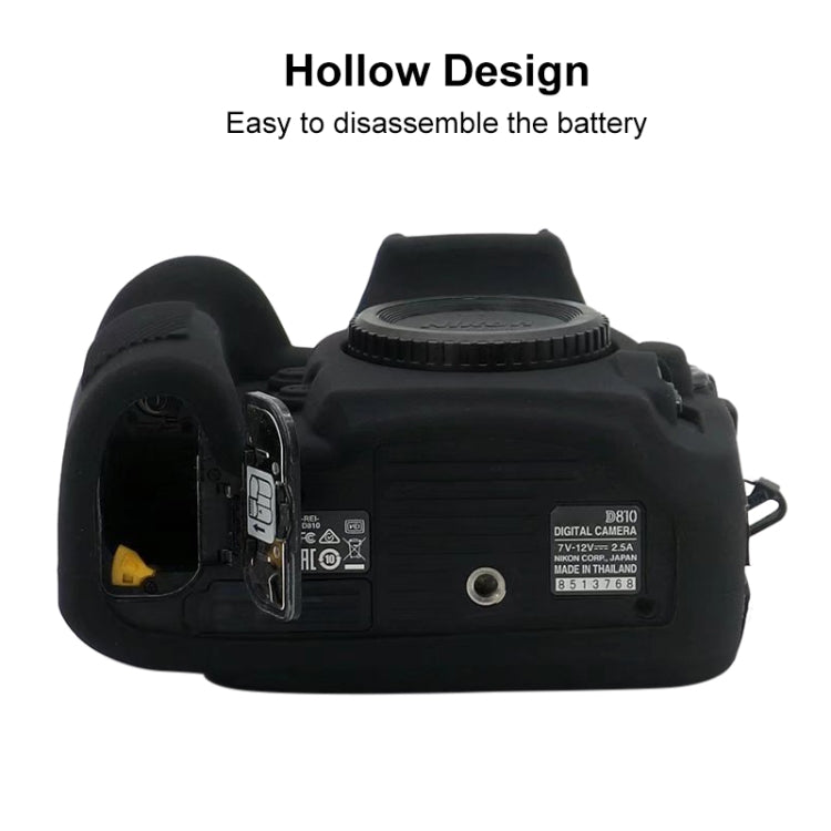 Soft Silicone Protective Case for Nikon D810 (Yellow) by buy2fix