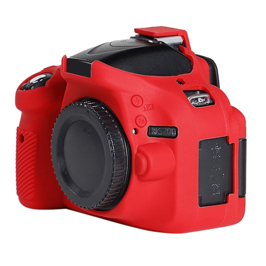 Soft Silicone Protective Case for Nikon D5200 (Red) by buy2fix