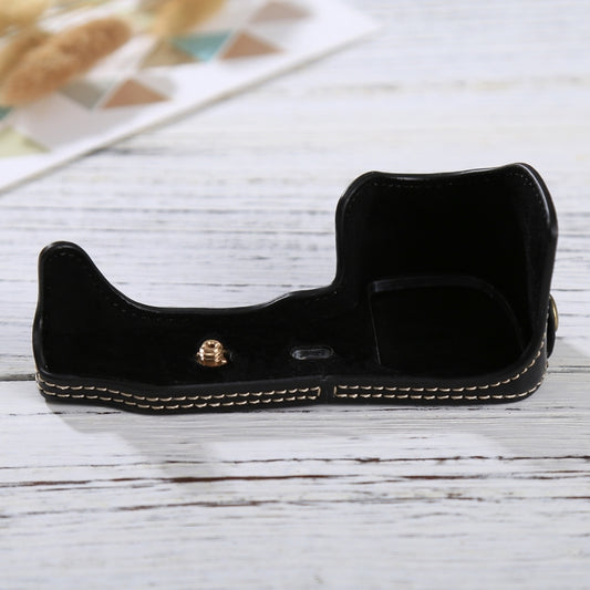 1/4 inch Thread PU Leather Camera Half Case Base for Sony Alpha 6100 / A6100(Black) by buy2fix