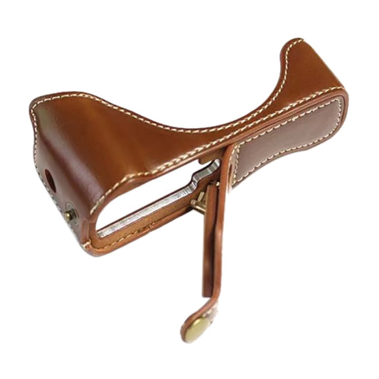 1/4 inch Thread PU Leather Camera Half Case Base for Canon G7 X Mark III / G7 X3 (Brown) by buy2fix