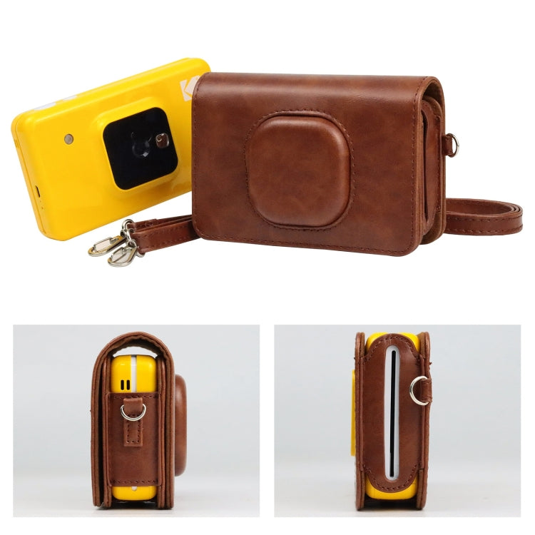 For Kodak Mini Shot2 C210 instax Full Body Camera PU Leather Case Bag with Strap(Brown) by buy2fix