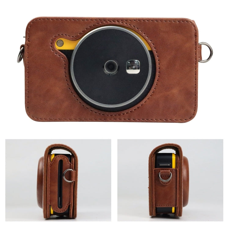 For Kodak Mini Shot2 Retro / C210R instax Full Body Camera PU Leather Case Bag with Strap (Brown) by buy2fix