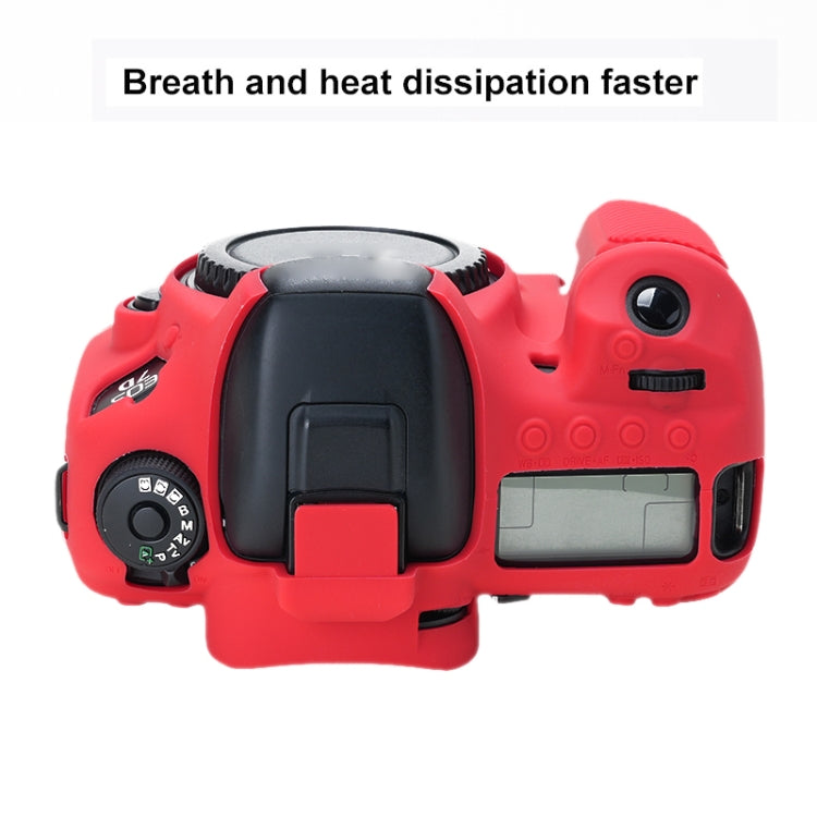 For Canon EOS 7D Mark II Soft Silicone Protective Case (Red) by buy2fix