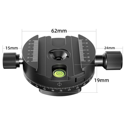 BEXIN QJ-08 Panoramic Rotary Quick Release Clamp Base Tripod Mount by buy2fix