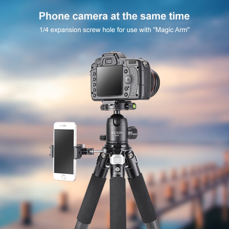 BEXIN RC334 Portable Collapsible Carbon Fiber Camera Tripod with K44 Panoramic BallHead by BEXIN