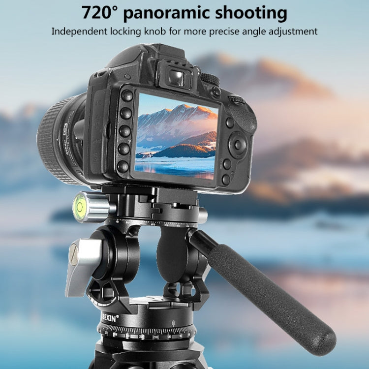 BEXIN DT-02R/S 2D 720 Degree Panorama Heavy Duty Tripod Action Fluid Drag Head with Quick Release Plate by BEXIN