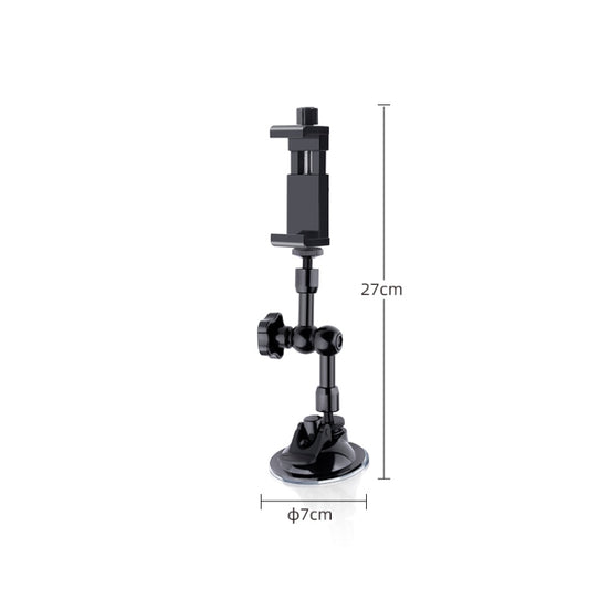 27cm Single Suction Cup Articulating Friction Magic Arm Phone Clamp Mount (Black) by buy2fix