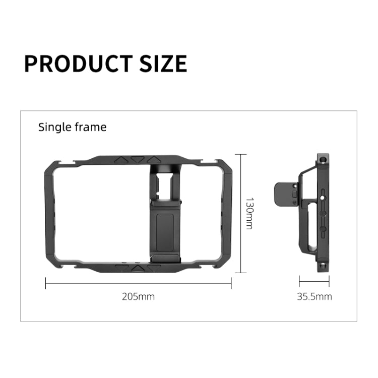 YELANGU LW-B01-1 Vlogging Live Broadcast Smartphone Video Rig Metal Cage (Black) by YELANGU