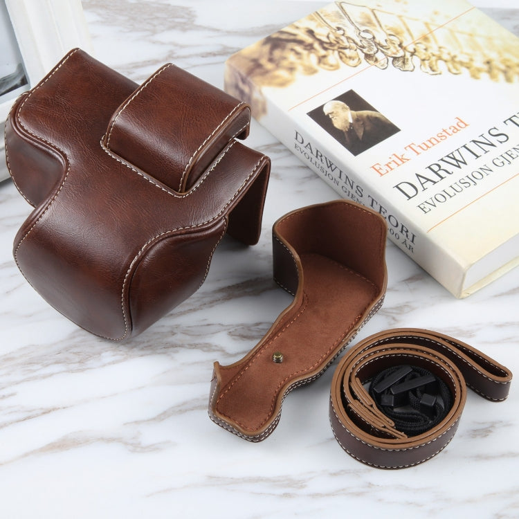 For Nikon Z50 / Z30 Camera Full Body Magnetic Leather Camera Case Bag with Strap (Coffee) by buy2fix