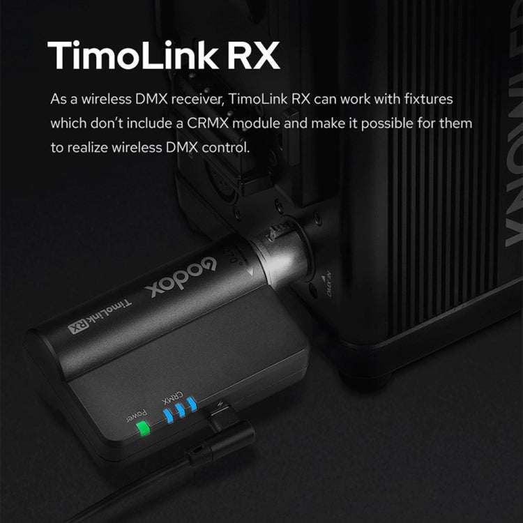 Godox TimoLink TX & RX Wireless DMX Transmitter & Receiver (Black) by Godox