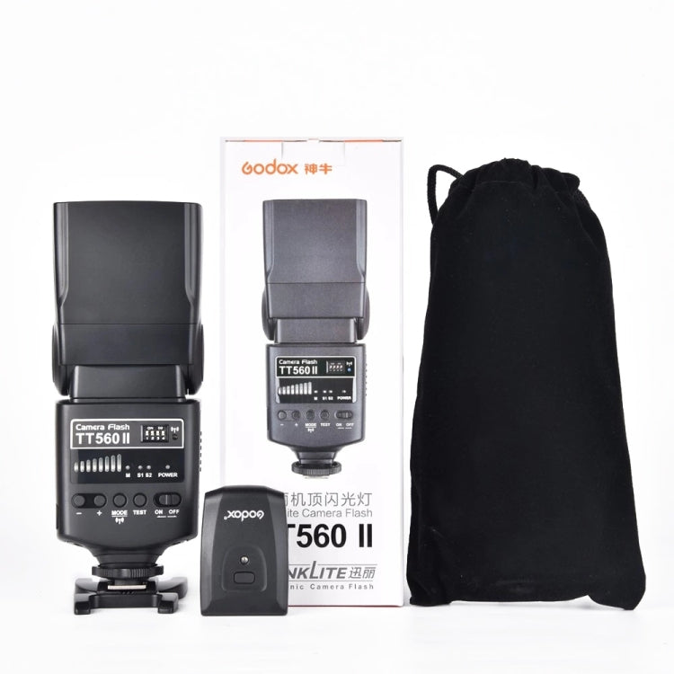 Godox TT560II Wireless 433MHz GN38 Camera Flash Speedlite Light (Black) by Godox