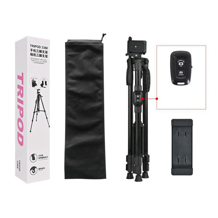 3388 1.3m Portable Phone Live Selfie Tripod DV SLR Camera Stand (Black) by buy2fix