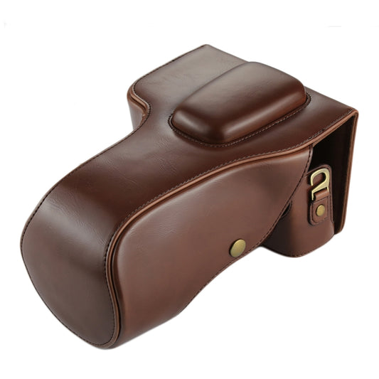 Full Body Camera PU Leather Case Bag for Canon EOS 760D / 750D (18-135mm Lens) (Coffee) by buy2fix
