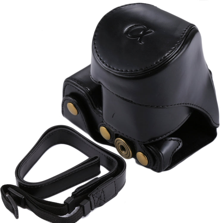 Full Body Camera PU Leather Case Bag with Strap for Sony NEX 5N / 5R / 5T (16-50mm / 18-55mm Lens)(Black) by buy2fix