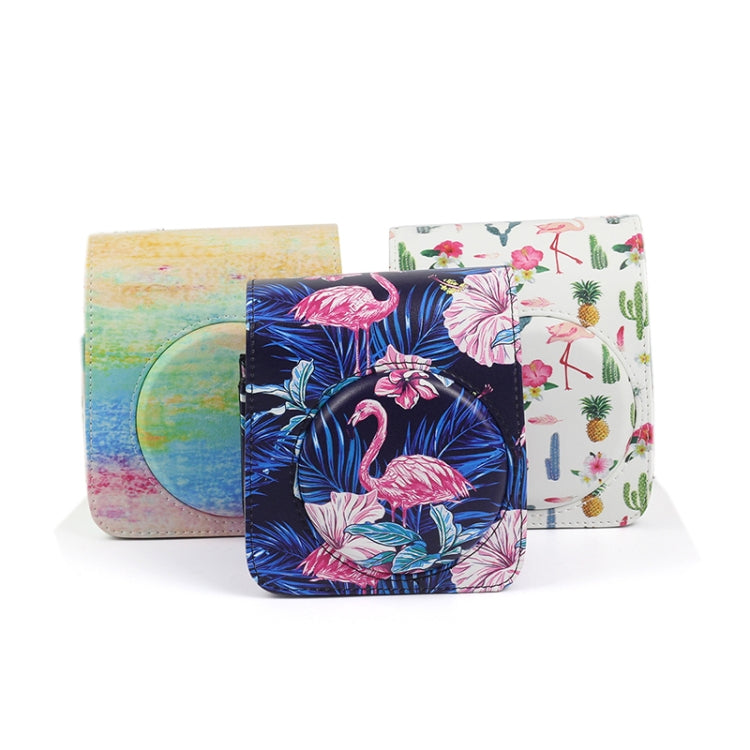 Rainbow Oil painting Pattern PU Leather Protective Camera Case Bag For FUJIFILM Instax Mini70 Camera by buy2fix