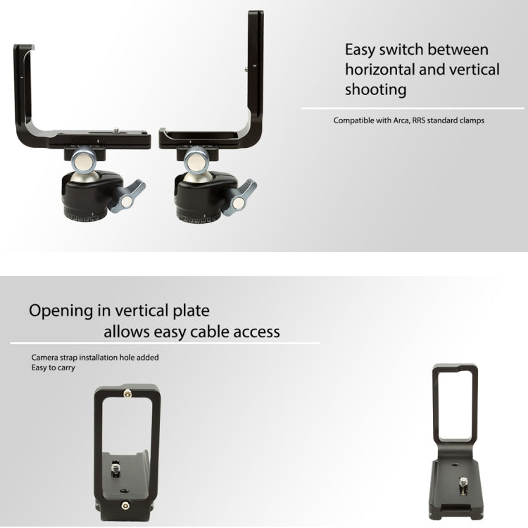 FITTEST FLN-D850 Vertical Shoot Quick Release L Plate Bracket Base Holder for Nikon D850(Black) by FITTEST
