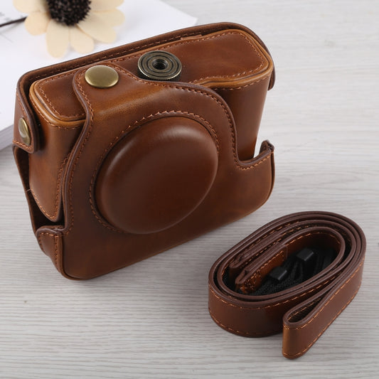 Full Body Camera PU Leather Case Bag with Strap for Canon G16 (Brown) by buy2fix