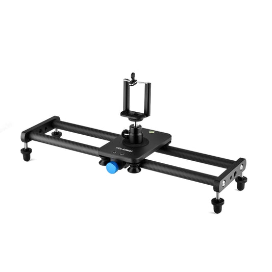 YELANGU L140T-A 40cm Carbon Fiber Slide Rail Track with Phone Clamp & BallHead Adapter for Smartphones (Black) by YELANGU