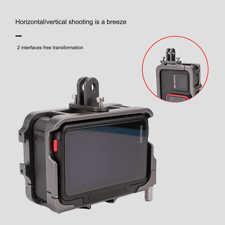 For Insta360 Ace Pro / Ace Aluminum Alloy Metal Rabbit Cage Frame (Grey) by buy2fix