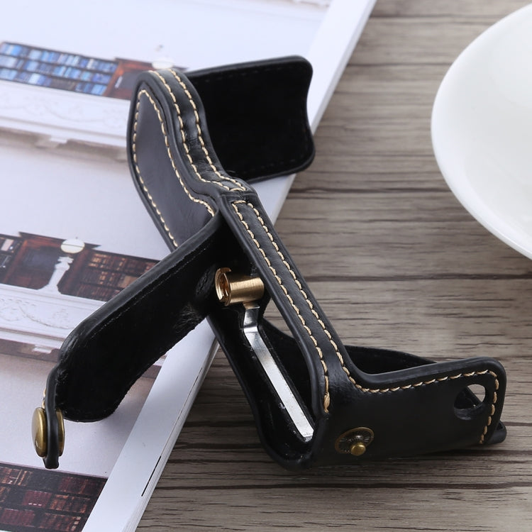 1/4 inch Thread PU Leather Camera Half Case Base for Canon G7 X Mark II (Black) by buy2fix