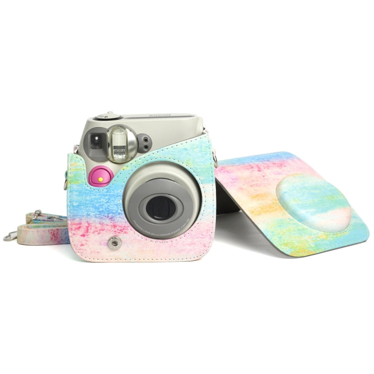 Rainbow Oil painting Pattern PU Leather Protective Camera Case Bag For FUJIFILM Instax Mini 7S / 7C Camera by buy2fix
