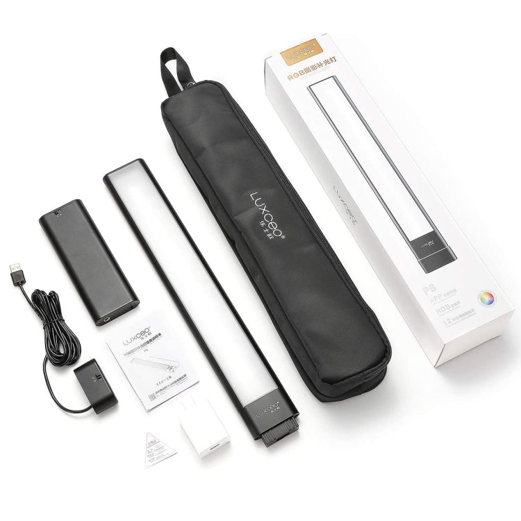 LUXCeO P6 RGB Colorful Photo LED Stick Video Light Handheld APP Control Full Color LED Fill Light (Black) by LUXCeO