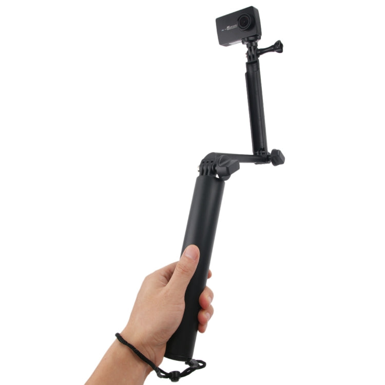 3-Way Monopod + Magic Mount Selfie Stick for GoPro, Insta360, DJI and Other Action Cameras, Length: 24.5-63cm(Black) by buy2fix