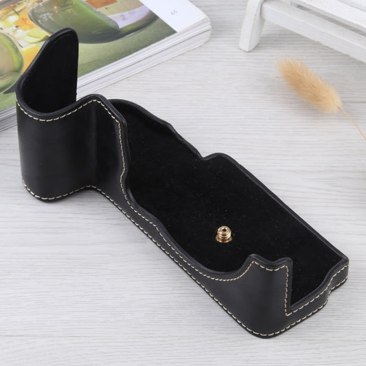 1/4 inch Thread PU Leather Camera Half Case Base for FUJIFILM GFX 50S (Black) by buy2fix