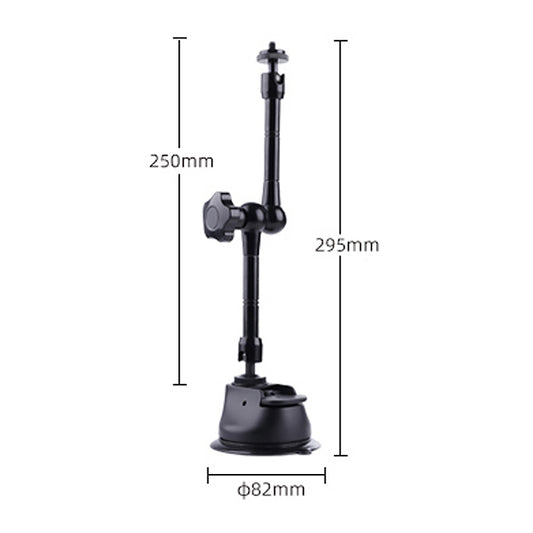 Single Suction Cup Articulating Friction Magic Arm Camera Mount (Black) by buy2fix
