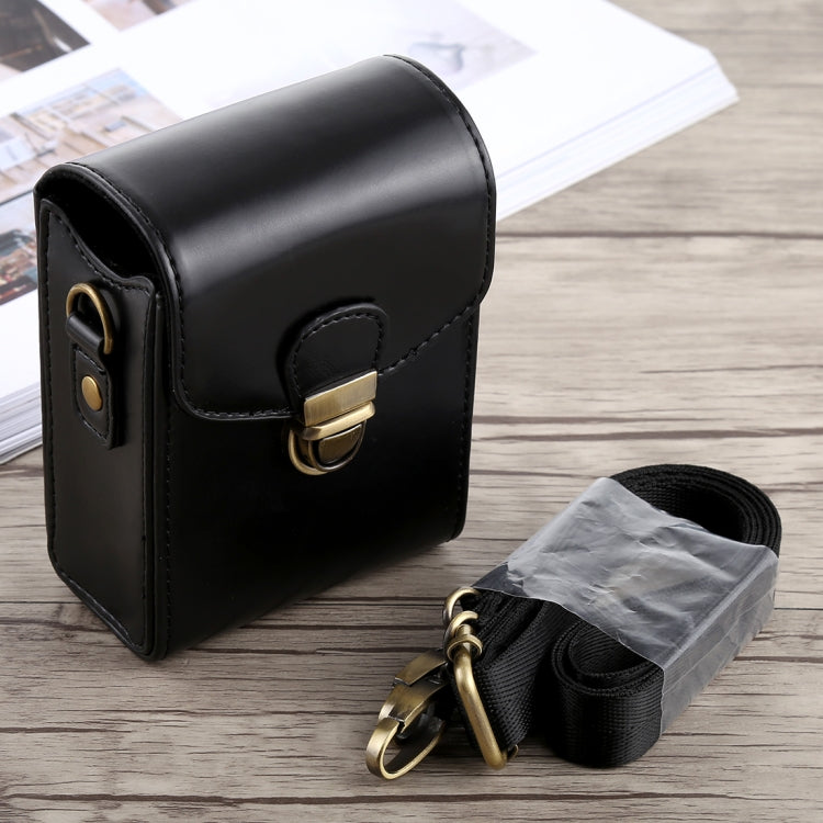 Full Body Camera Buckle Lock PU Leather Case Bag with Hand Strap & Neck Strap for Canon G7X II / G9X Mark II, Sony RX100 / M2(Black) by buy2fix