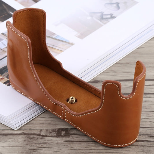 1/4 inch Thread PU Leather Camera Half Case Base for Leica M9 (Brown) by buy2fix