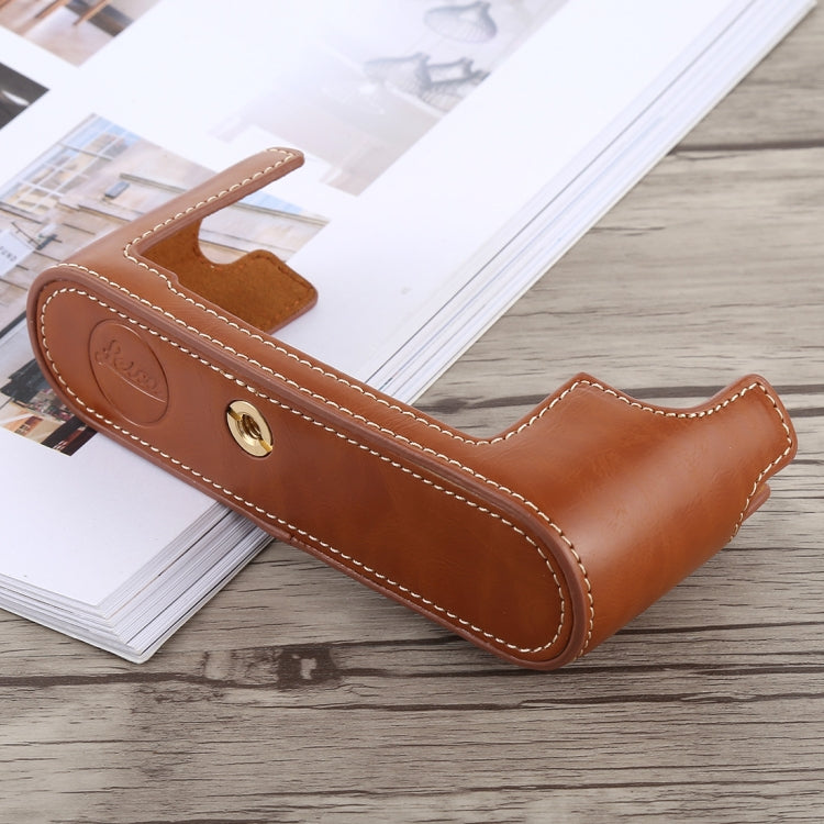 1/4 inch Thread PU Leather Camera Half Case Base for Leica M10 (Brown) by buy2fix