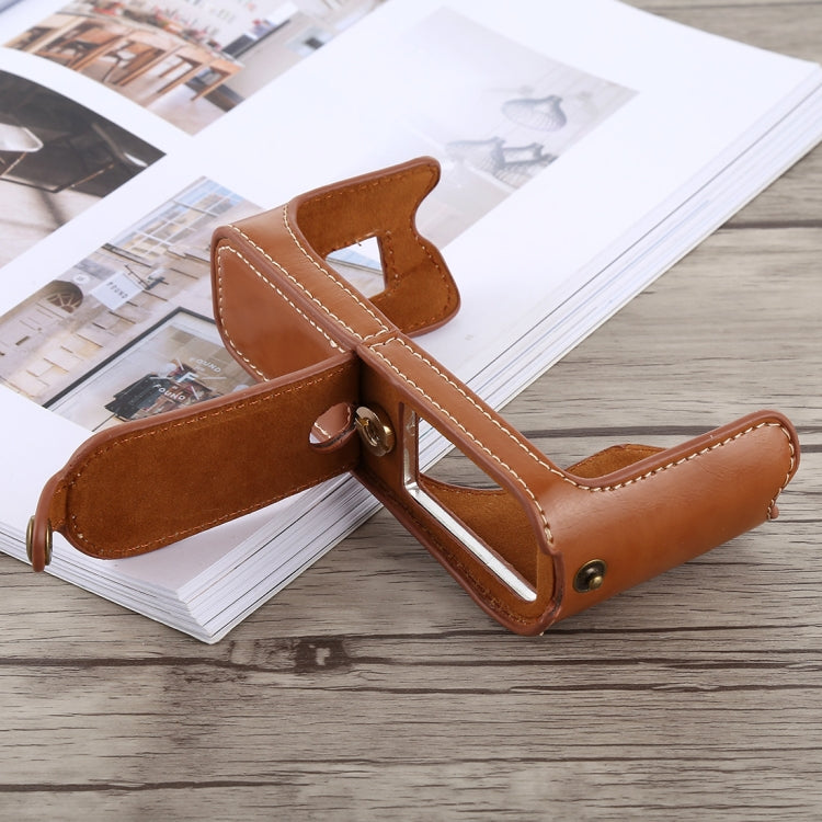 1/4 inch Thread PU Leather Camera Half Case Base for FUJIFILM X100F (Brown) by buy2fix