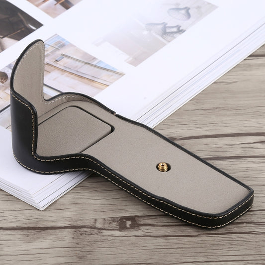 1/4 inch Thread PU Leather Camera Half Case Base for Canon EOS 6D / 6D Mark II (Black) by buy2fix