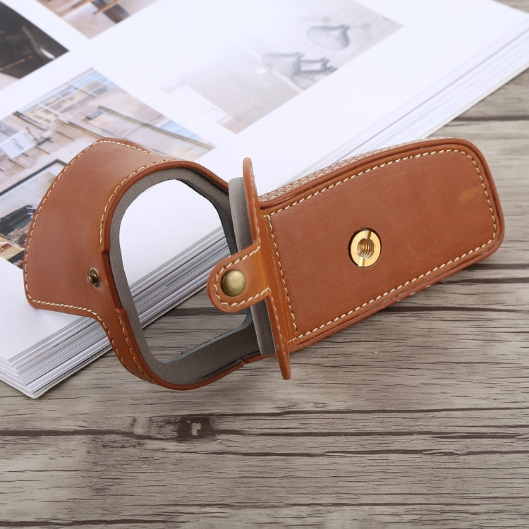 1/4 inch Thread PU Leather Camera Half Case Base for Canon EOS 6D / 6D Mark II (Brown) by buy2fix