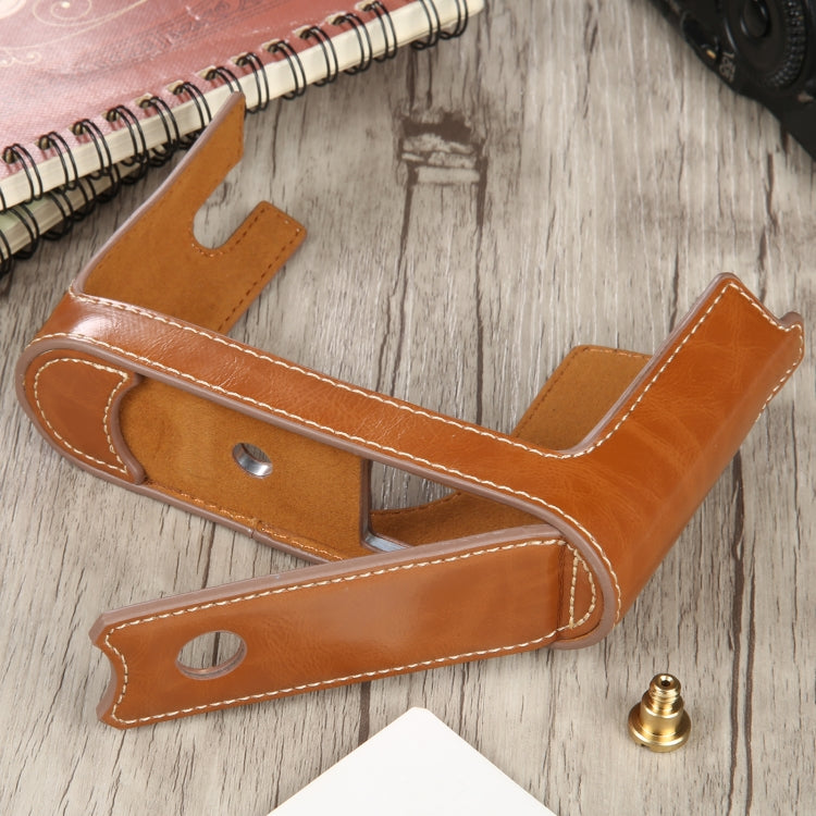 1/4 inch Thread PU Leather Camera Half Case Base for Leica Q (Typ 116)(Brown) by buy2fix
