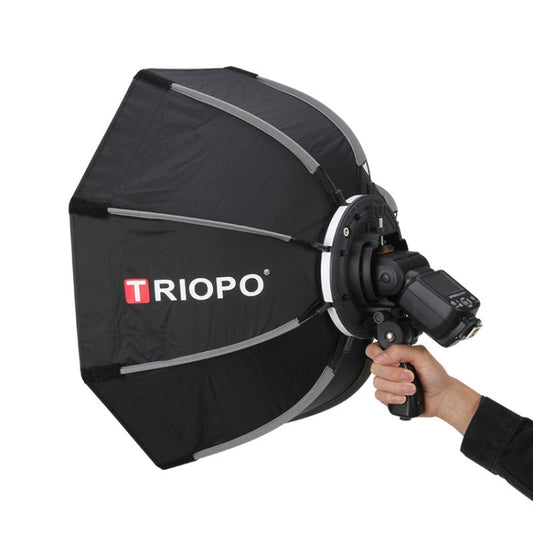 TRIOPO KS90 90cm Dome Speedlite Flash Octagon Parabolic Softbox Diffuser with Bracket Mount Handle for Speedlite by TRIOPO