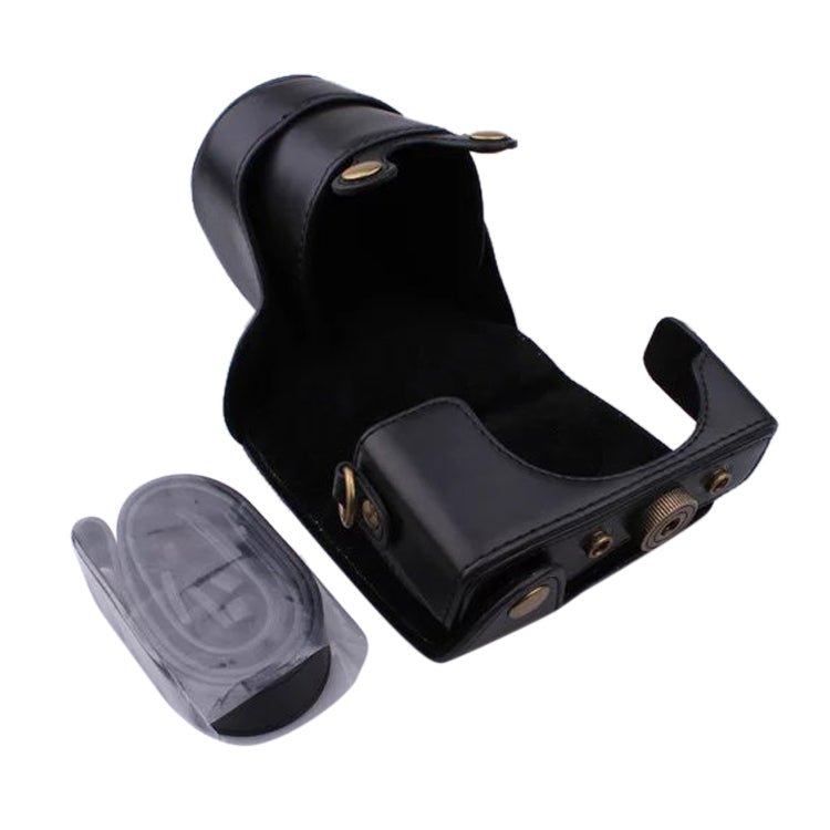 Full Body Camera PU Leather Case Bag with Strap for Canon EOS M200 (15-55mm Lens) (Coffee) by buy2fix