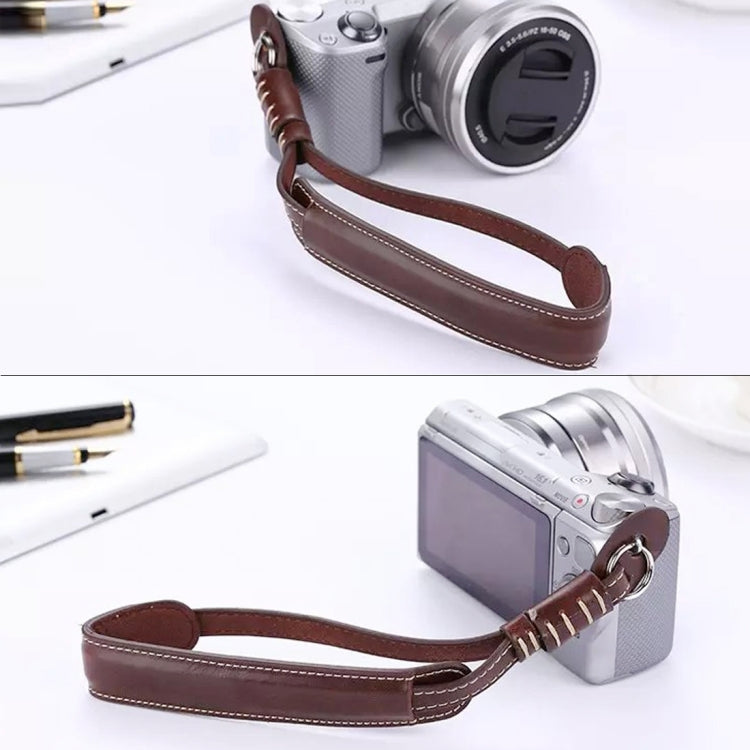 Wrist Strap Grip PU Leather Hand Strap for SLR / DSLR Cameras(Coffee) by buy2fix