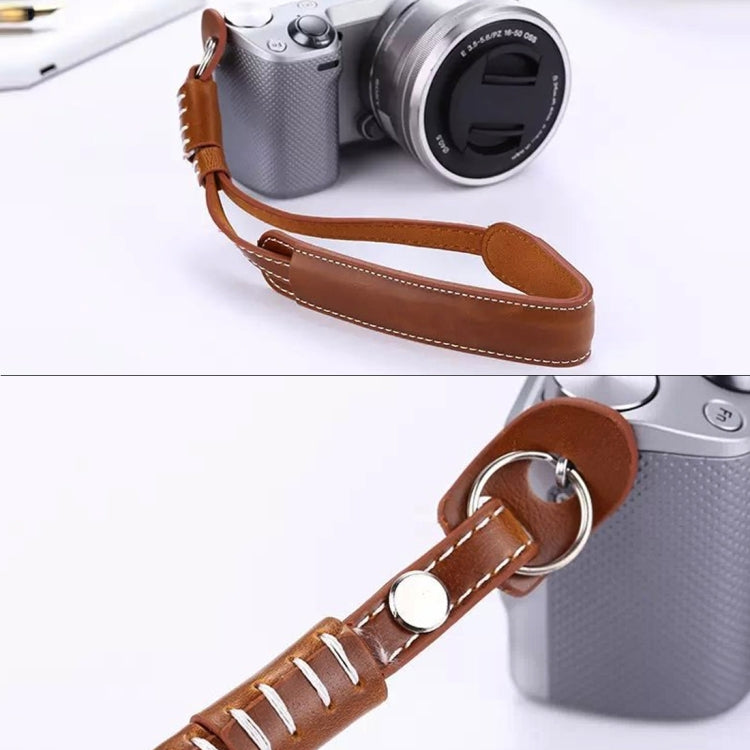 Wrist Strap Grip PU Leather Hand Strap for SLR / DSLR Cameras(Brown) by buy2fix