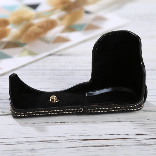 1/4 inch Thread PU Leather Camera Half Case Base for Sony ILCE-5100 / A5100(Black) by buy2fix