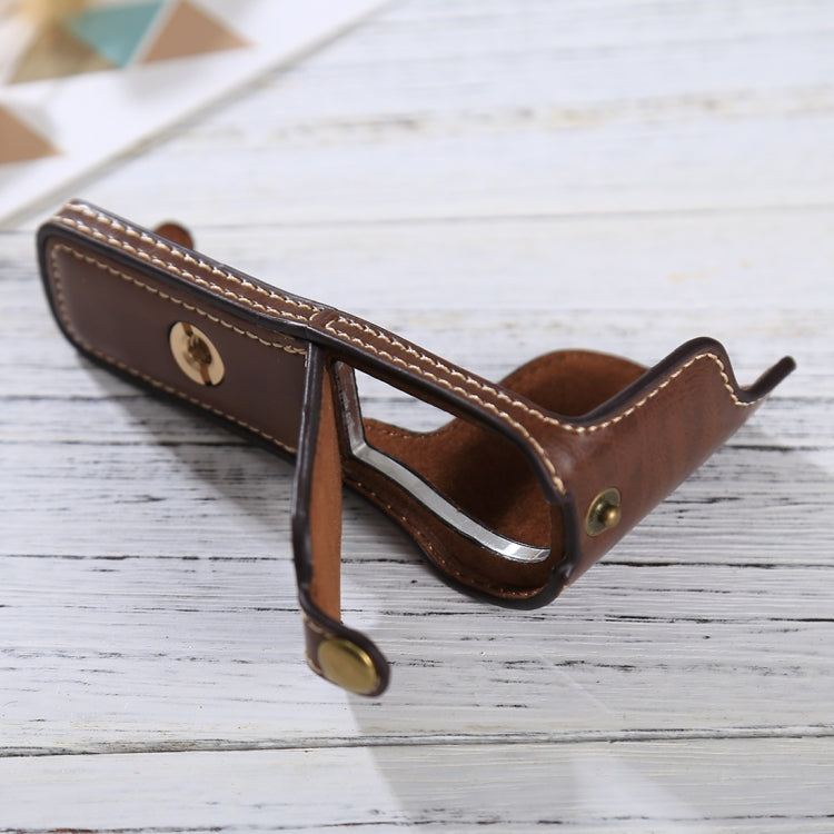 1/4 inch Thread PU Leather Camera Half Case Base for Sony ILCE-5100 / A5100(Coffee) by buy2fix