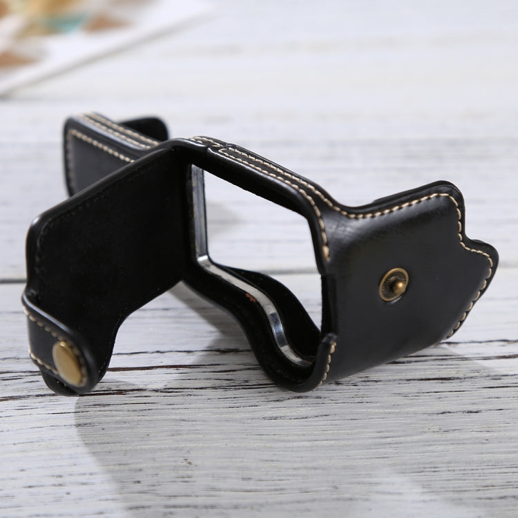 1/4 inch Thread PU Leather Camera Half Case Base for Canon EOS M3(Black) by buy2fix